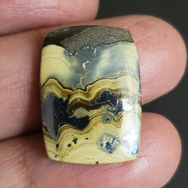 Natural Galena & Schalenblende Cabochon. Size- 23x17mm